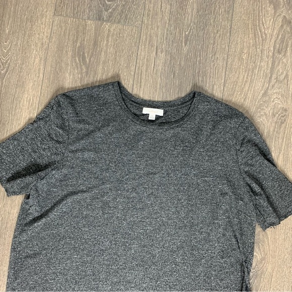 Aritzia Wilfred T-Shirt Heathered Asymmetrical Side Slit Short Sleeve Size XXS - Picture 4 of 13
